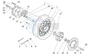 California Black Eagle 1100 drawing Rear wheel