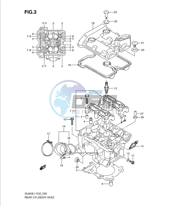 REAR CYLINDER HEAD