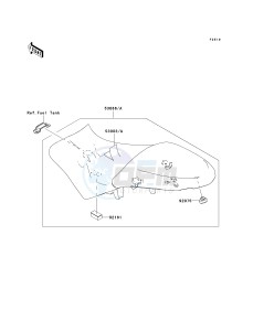 KLE 650 A [VERSYS EUROPEAN] (A7F-A8F) A8F drawing SEAT