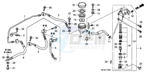 CB1000RB drawing REAR BRAKE MASTER CYLINDER