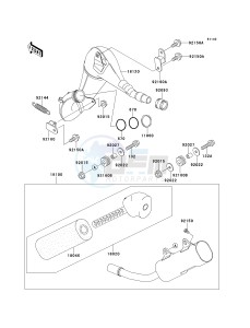 KX 125 L [KX125] (L2) [KX125] drawing MUFFLER-- S- -