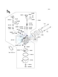 KAF 400 C [MULE 610 4X4 HARDWOODS GREEN HD] (C6F-C9F) C8F drawing CARBURETOR