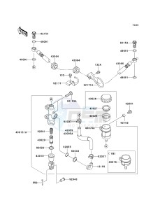 KL 650 E [KLR650] (E8F-E9F) E8F drawing REAR MASTER CYLINDER