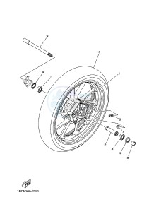 MTM850 MTM-850 XSR900 (B901) drawing FRONT WHEEL