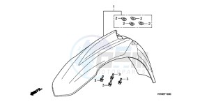 CRF250RB CRF250R ED drawing FRONT FENDER