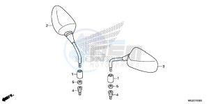 CB500FAE CB500F ABS UK - (E) drawing MIRROR