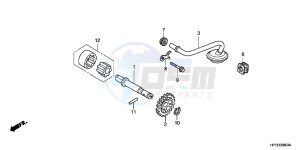 SH125DH UK - (E) drawing REAR BRAKE MASTER CYLINDER