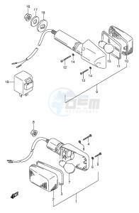 GS500E (E2) drawing TURNSIGNAL LAMP (MODEL S T)