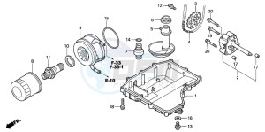 CBR900RE drawing OIL PAN/OIL PUMP