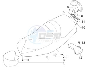 MP3 400 ie mic drawing Saddle seats - Tool roll