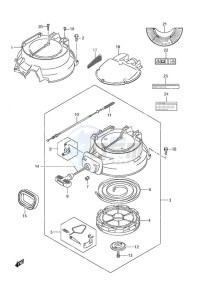 DF 25 V-Twin drawing Magneto Cover/Recoil Starter/Silencer