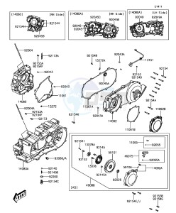 BRUTE FORCE 300 KVF300CFF EU drawing Crankcase