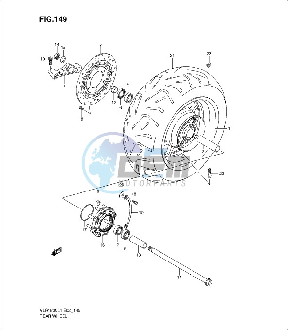 REAR WHEEL (VLR1800TL1 E2)