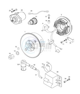 FLEXER_45kmh 50 drawing Magneto assembly-electric starter