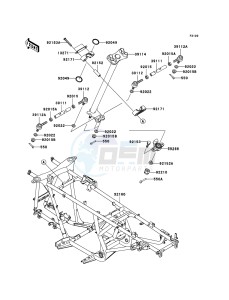 KVF650 4x4 KVF650D7F EU GB drawing Frame