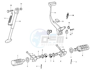 KS 125 (-A) drawing FOOTRESTS_STAND_BRAKE PEDAL -- 74-75- -