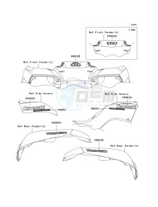 KVF 650 E [BRUTE FORCE 650 4X4 HARDWOODS GREEN HD] (E6F-E9F) E8F drawing DECALS