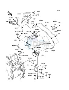 ZZR1400_ABS ZX1400DBF FR GB XX (EU ME A(FRICA) drawing Brake Piping