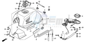 CBF1000A drawing FUEL TANK/FUEL PUMP