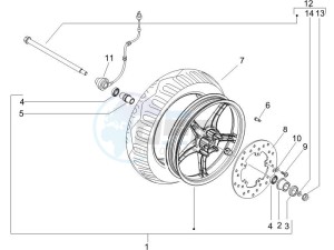 Zip 100 4T 2011-2014 (VieTnam) drawing Front wheel