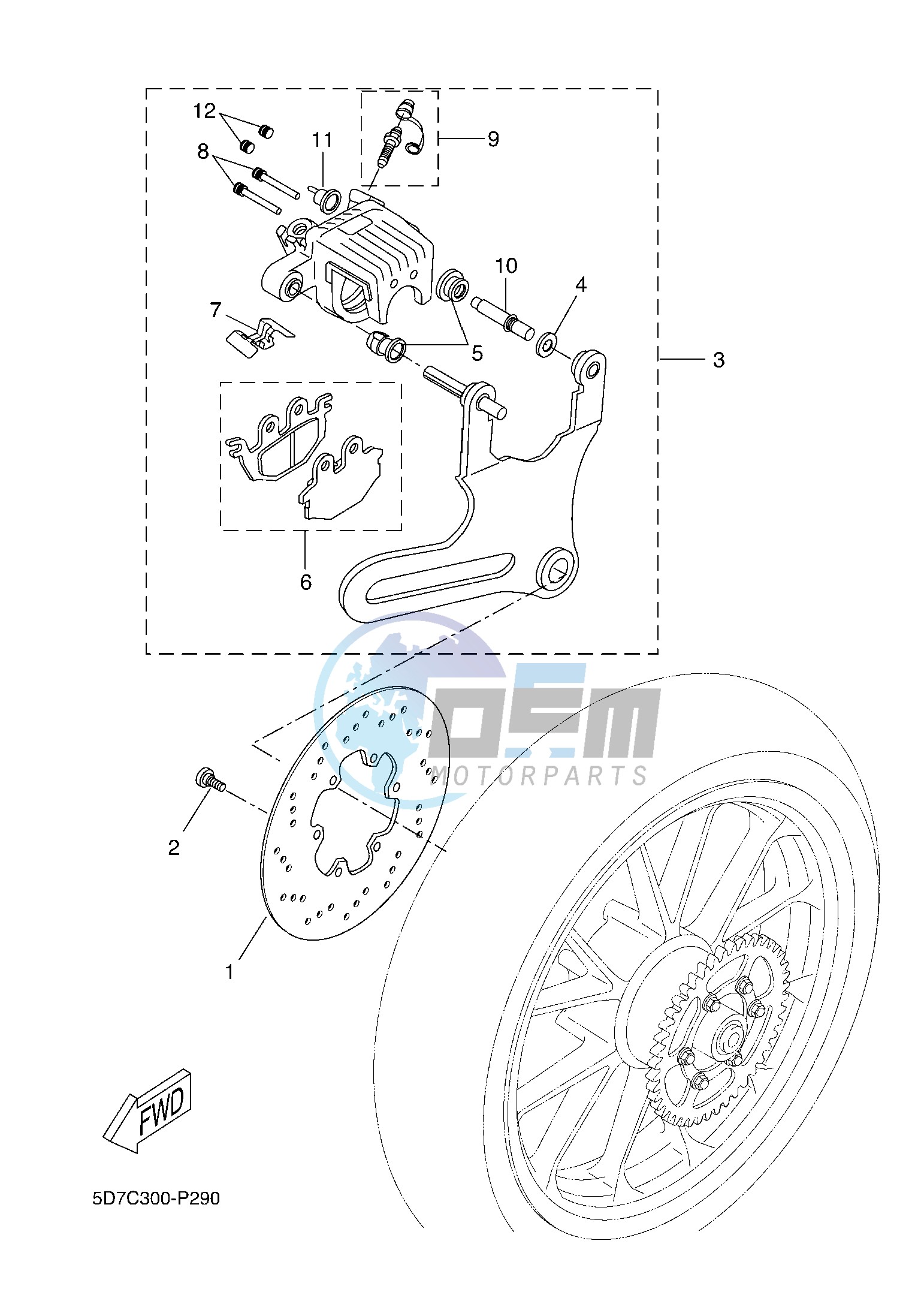 REAR BRAKE CALIPER