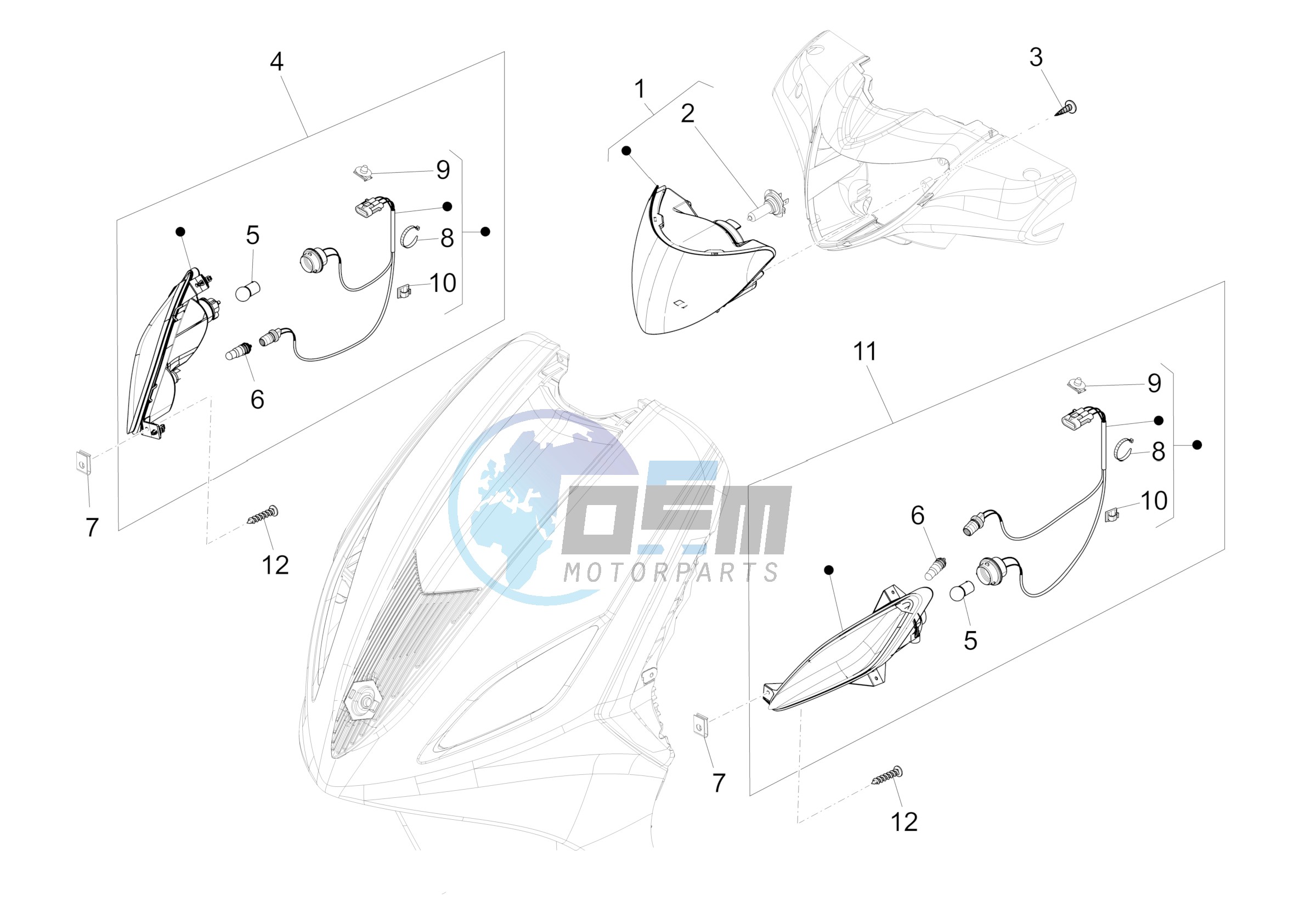 Front headlamps - Turn signal lamps