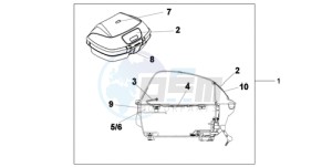 CBF1000T9 F / ABS CMF drawing 45L TOPBOX PEARL COOL WHITE