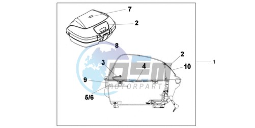 45L TOPBOX PEARL COOL WHITE