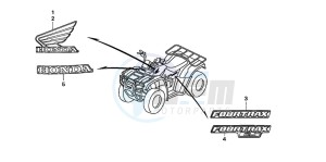 TRX250TM FOURTRAX drawing MARK