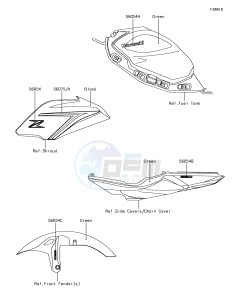 Z650 ER650HJF XX (EU ME A(FRICA) drawing Decals(M.M.C.Green)