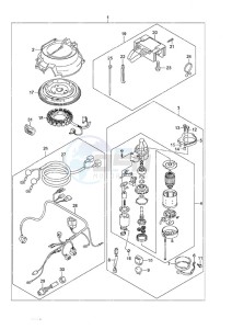 DF 25 V-Twin drawing Starting Motor Manual Starter