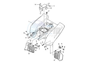 YFM X WARRIOR 350 drawing REAR FENDER