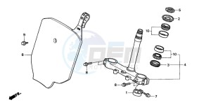 CR80RB drawing STEERING STEM