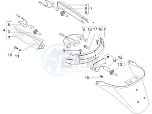 X Evo 400 Euro 3 drawing Tail light - Turn signal lamps