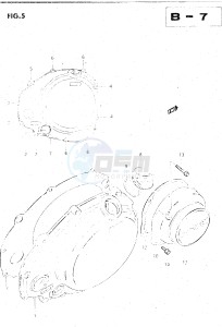 GS500E (Z-D) drawing CRANKCASE RH COVER