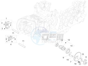 LXV 150 4T 3V E3 (APAC) (CN, RI, VT) drawing Rocking levers support unit