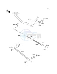 KH 125 M [2000] (M5-M9) drawing BRAKE PEDAL