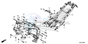 CB500XD CB500X Continue » UK - (E) drawing FRAME BODY