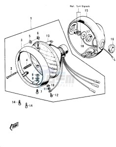 S3 A [MACH II] (A) 400 [MACH II] drawing HEADLIGHT -- 74-75 S3_S3-A- -