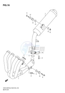 GSX1250FA (E28-E33) drawing MUFFLER