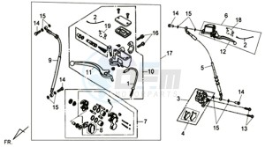 SYMPHONY 125 SR drawing BRAKE LEVER / BRAKE CALIPER / BRAKE LINES