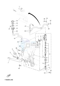 XT660Z TENERE (2BD3) drawing REAR MASTER CYLINDER