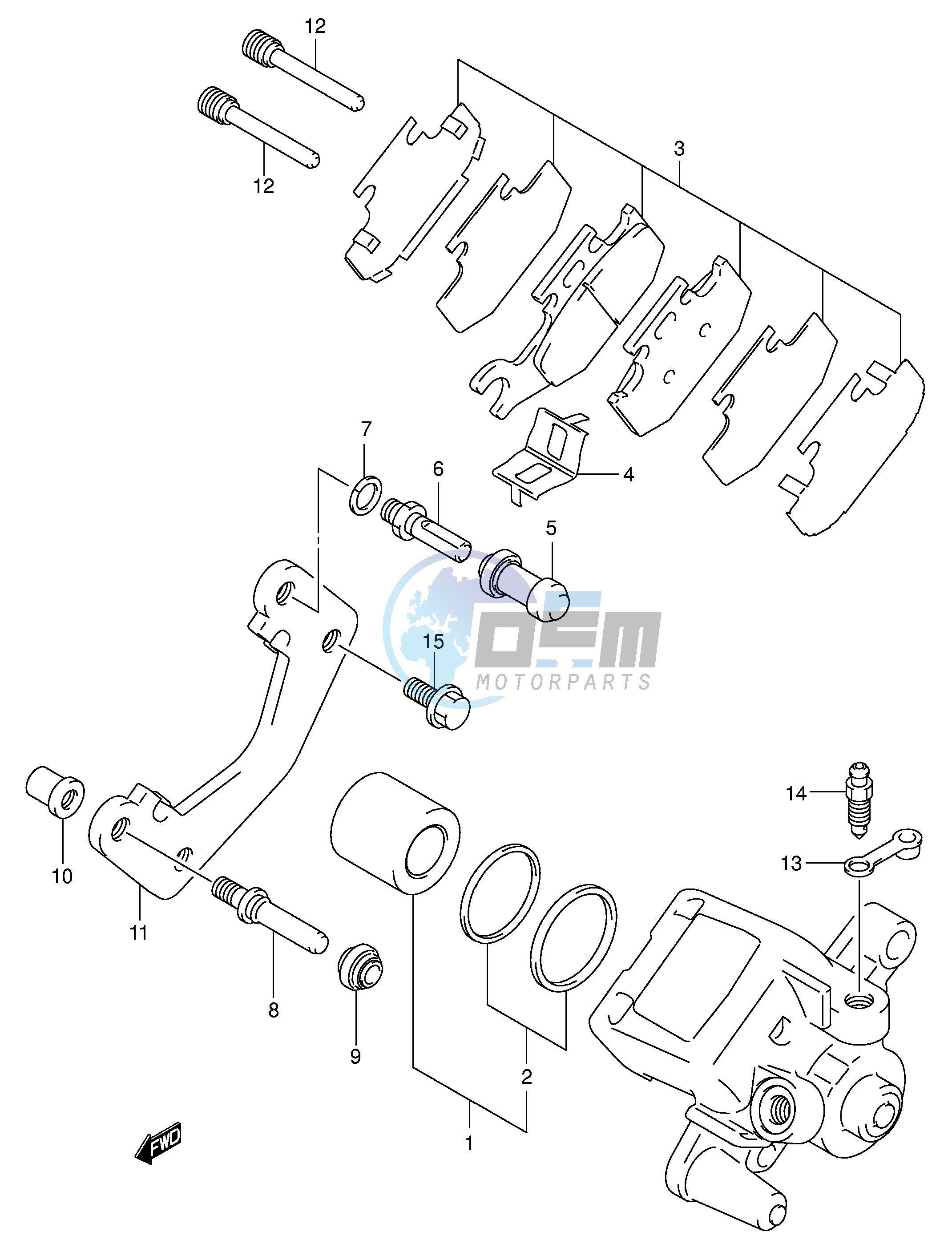 REAR CALIPER (MODEL K2)