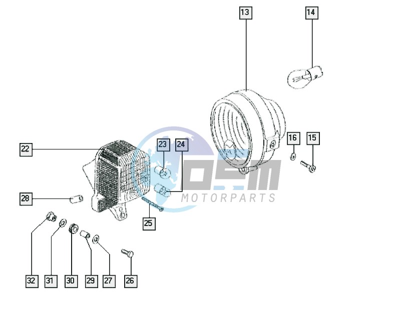 Head lamp-rear lamp-turn lamp