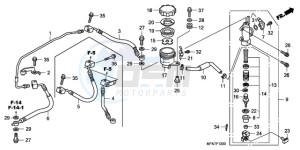 CB1000RAA France - (F / ABS CMF) drawing REAR BRAKE MASTER CYLINDER