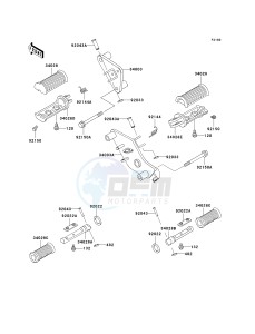 VN 800 B [VULCAN 800 CLASSIC] (B10) B10 drawing FOOTRESTS