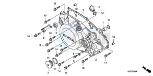 CRF150RC drawing R. CRANKCASE COVER