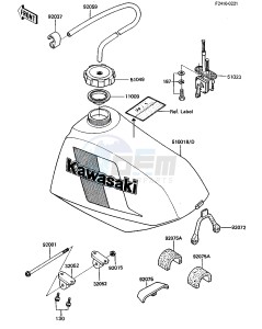 KDX 250 B [KDX250] (B3-B4) [KDX250] drawing FUEL TANK