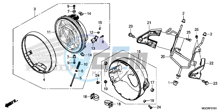 HEADLIGHT (CB1100CA/CAD/NA/NAD)