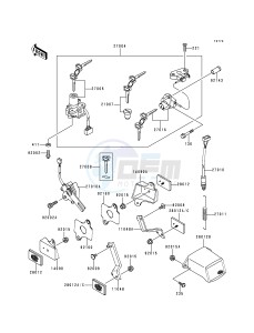 ZX 600 F [NINJA ZX-6R] (F1-F3) [NINJA ZX-6R] drawing IGNITION SWITCH_LOCKS_REFLECTORS